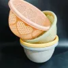 【 Zone 2-2 】 Deep Heart Lily, 200 yuan per piece. Deep heart lily, round thin basket, draining basket, kitchen plastic thickened vegetable washing basket, 2 yuan wholesale supply Specification image